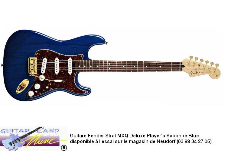 Guitare Fender MXQ Strat Deluxe Players Sapphire Blue